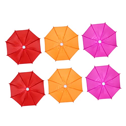 STOBAZA 6St Mini-Spielzeug-Regenschirm schöne Bastelschirme einfarbiger Mini-Regenschirm Handy-Zubehör Modelle dekorativer Regenschirm schmücken dekorativer Minischirm von STOBAZA