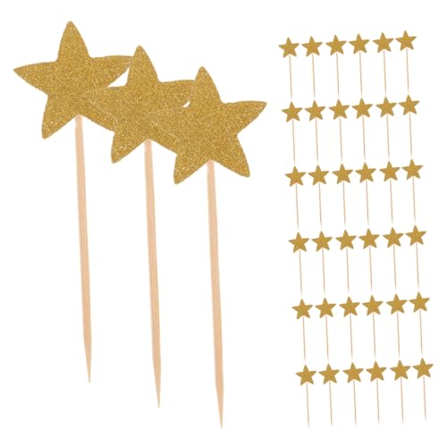 STOBAZA 70 Stück Sterne-kuchen Dekorieren Papierbecher Dekorationen Mit Goldenen Sternen Hochzeits-cupcake-topper Cupcake-verzierung Dessert-picks Sterndekor Kind Pentagramm Zubehör Holz STOBAZA 70 Stück Sterne-kuchen Dekorieren Papierbecher Dekorationen Mit Goldenen Sternen Hochzeits-cupcake-topper Cupcake-verzierung Dessert-picks Sterndekor Kind Pentagramm Zubehör Holz von STOBAZA