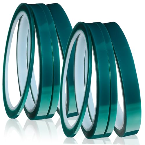 STOBAZA 8 Rollen Teiliges Hitzebeständiges Sublimation Wärmeband Grün Polyimid Klebeband für Thermotransferdruck DIY Elektronik Schutz und Reparatur von STOBAZA