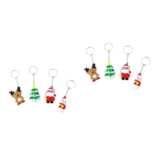 STOBAZA 8 Stk schlüsselanhänger weihnachtsmann hängende weihnachtsdekoration ornament Geschenke das Geschenk Schlüsselanhänger als Weihnachtsgeschenk Weihnachts-Schlüsselanhänger Tier von STOBAZA