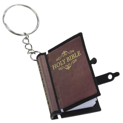 STOBAZA 8 Stück Teiliges Bibel Schlüsselanhänger Miniatur Buch Anhänger Leichtes Design Religiöser Schlüsselring Geschenkschmuck für Taschen Geburtstag Festival Souvenir von STOBAZA