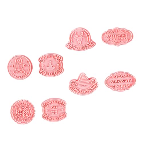 STOBAZA 8 Stück Teiliges Weihnachts Keks Ausstecher mit Stempel Kreatives Cookie Stencil Backform für Plätzchen Glatte Oberfläche für DIY Weihnachtsgebäck und Geschenkideen STOBAZA 8 Stück Teiliges Weihnachts Keks Ausstecher mit Stempel Kreatives Cookie Stencil Backform für Plätzchen Glatte Oberfläche für DIY Weihnachtsgebäck und Geschenkideen von STOBAZA