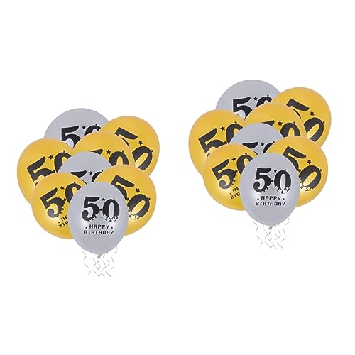 STOBAZA 80 Stück 50 Geburtstag Luftballons Weihnachtsdekoration Luftballons Zum 50. Geburtstag Latexballons Der 60. Party Bankett Dekorative Gegenstände Gedenken von STOBAZA