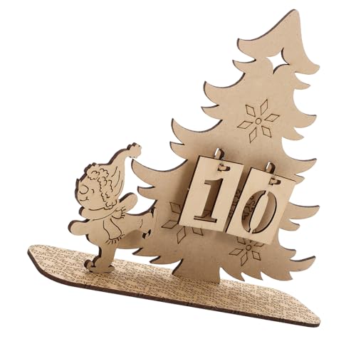 STOBAZA Adventskalender Holz DIY Weihnachtskalender Dekor Festliche Holzornamente Weihnachtsdekoration Countdown für Zuhause Wohnzimmer Fensterbrett STOBAZA Adventskalender Holz DIY Weihnachtskalender Dekor Festliche Holzornamente Weihnachtsdekoration Countdown für Zuhause Wohnzimmer Fensterbrett von STOBAZA