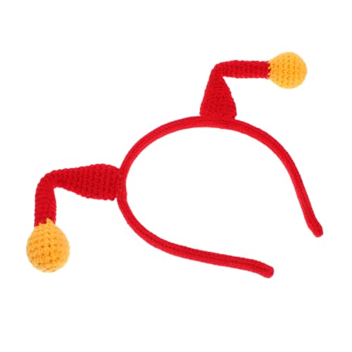 STOBAZA Clown Stirnband Strickkarneval Dress Up Hairband Dekoration Karneval Karneval Mardi Gras Stirnband Halloween Clown Haarband Lustiges Clownhäkelhaarband von STOBAZA