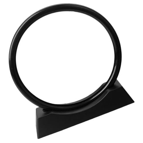 STOBAZA DIY Moving Sand Art Bilderrahmen Kunststoff Basis mit Lederband für Runde Glasrahmen Langlebig Stabil Rustikaler Stil Sichere Abgerundete Ecken zur Wohnzimmer Deko und von STOBAZA