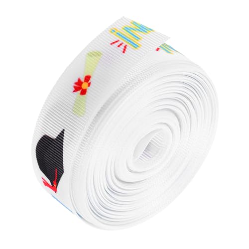 STOBAZA Dekoratives Polyester Geschenkband Breit mit Goldener Prägung für Abschlussgeschenke DIY Basteln Partydekoration Geschenkverpackung Schleifenband von STOBAZA