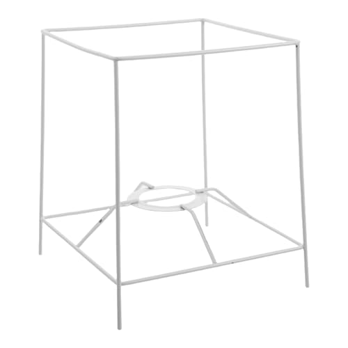 STOBAZA E27 Leuchtenrahmen Lampenschirm Basisrahmen Wandlampenschirmrahmen Deckenlampenschirmhalter DIY Beleuchtungszubehör Quadratischer Eisenlampenrahmen Eisenlampenschirmhalter von STOBAZA