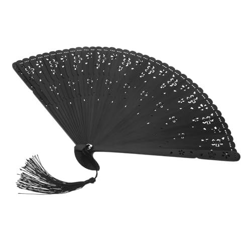 STOBAZA Faltbarer Holz Handfächer mit Quaste Chinesischer Stil Eleganter Faltfächer für Hochzeit Tanz Party Dekoration Robuster Holz Leicht und Tragbar für Sommer Kühlung und STOBAZA Faltbarer Holz Handfächer mit Quaste Chinesischer Stil Eleganter Faltfächer für Hochzeit Tanz Party Dekoration Robuster Holz Leicht und Tragbar für Sommer Kühlung und von STOBAZA