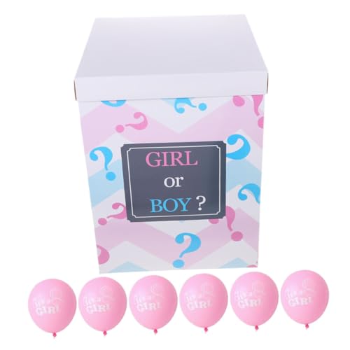 STOBAZA Gender Reveal Ballon Box Set mit Rosa Ballons Transparente Luftballonbox für Babyparty Deko Jungen Mädchen Banner Stabile Materialien Vielseitig Einsetzbar Festliche Shower STOBAZA Gender Reveal Ballon Box Set mit Rosa Ballons Transparente Luftballonbox für Babyparty Deko Jungen Mädchen Banner Stabile Materialien Vielseitig Einsetzbar Festliche Shower von STOBAZA