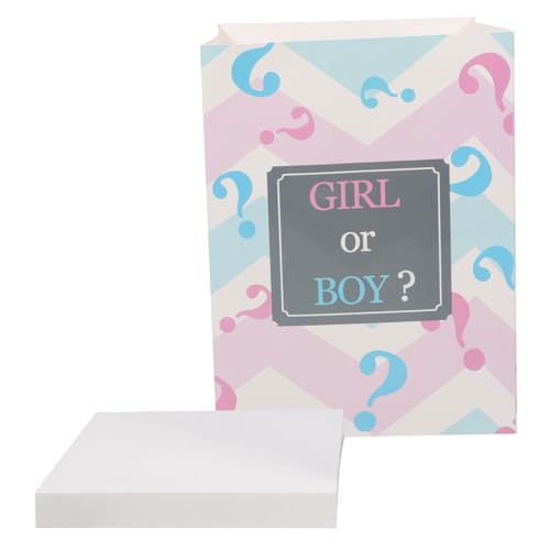 STOBAZA Geschlechtsrevealing Box aus Papier Überraschungsballonbox für Jungen für Babypartys und Geschlechtsenthüllungen Zusammenzubauen von STOBAZA