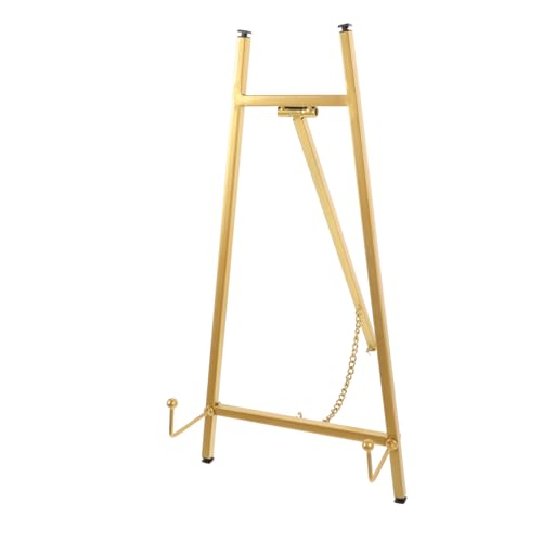 STOBAZA Goldfarbener Metall Staffelei Ständer für Hochzeits Schild und Präsentationen Tragbarer Display Rack für Bilder Kunstwerke und für Zuhause und Geschäfte STOBAZA Goldfarbener Metall Staffelei Ständer für Hochzeits Schild und Präsentationen Tragbarer Display Rack für Bilder Kunstwerke und für Zuhause und Geschäfte von STOBAZA