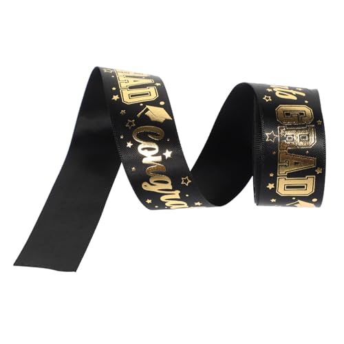 STOBAZA Graduationssaison Geschenkband Polyester Breit DIY Bastelband Hochwertiges Dekoratives Band für Schleifen Haaraccessoires Verpackung und Partydeko Schwarz STOBAZA Graduationssaison Geschenkband Polyester Breit DIY Bastelband Hochwertiges Dekoratives Band für Schleifen Haaraccessoires Verpackung und Partydeko Schwarz von STOBAZA