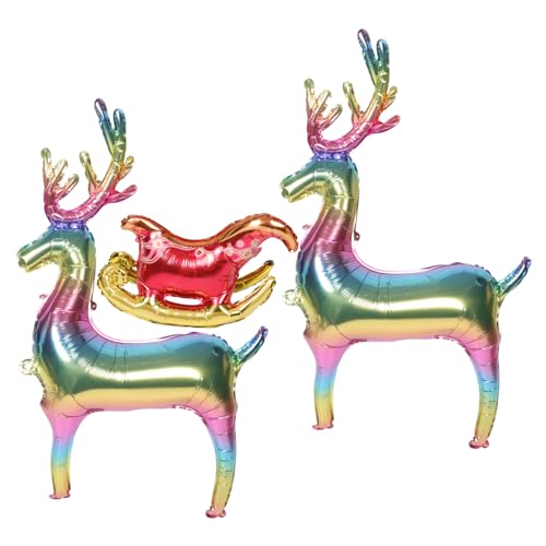 STOBAZA Großes Aufblasbares Rentier und Schlitten Ballon mit Integrierter Basis Lebensechte Weihnachtsdeko für Außen und Innen als Fotorequisite und Festliche Partydekoration STOBAZA Großes Aufblasbares Rentier und Schlitten Ballon mit Integrierter Basis Lebensechte Weihnachtsdeko für Außen und Innen als Fotorequisite und Festliche Partydekoration von STOBAZA