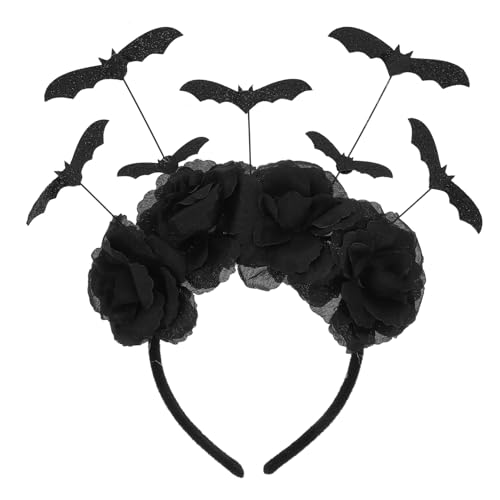 STOBAZA Halloween Haarreif Fledermaus Design Atmungsaktiv Bequem für Damen Party Kostüm Cosplay Festival Haarschmuck Sicher Langlebig Modisches Accessoire von STOBAZA