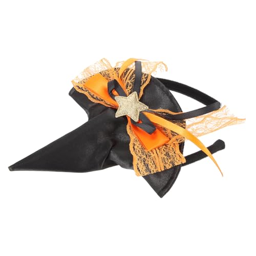STOBAZA Halloween Haarreif Hexenhut mit Spitzem Design Bequemes Cosplay Stirnband für Erwachsene für Halloween Party Kostüm Themen und Verkleidungsspiele von STOBAZA