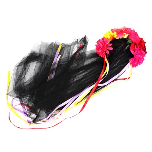 STOBAZA Halloween Haarreif mit Blumenschleier Lustiges Halloween Blumen Haarband mit Design Dekoratives Cosplay Accessoire für Party Fotografie und Geburtstag Vielseitiger Kopfschmuck in von STOBAZA