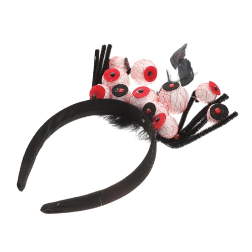 STOBAZA Halloween Haarschmuck Kopfband mit Elastischem Leichtem Eyeball Design Bequeme Passform für Party Kostüm Zubehör Kreatives und Langlebiges Halloween Haarreif von STOBAZA
