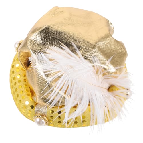 STOBAZA Halloween Plüschhut mit Goldener Feder Dekorativer Partyhut für Erwachsene Cosplay Zubehör für Karneval Faschingshut und Mottoparty Accessoire STOBAZA Halloween Plüschhut mit Goldener Feder Dekorativer Partyhut für Erwachsene Cosplay Zubehör für Karneval Faschingshut und Mottoparty Accessoire von STOBAZA