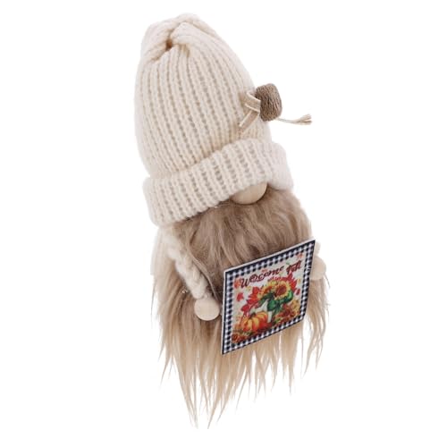 STOBAZA Harvest Festival Gnom Figur aus Stabilem Baumwollstoff Herbstliche Tischdeko für Thanksgiving Kuschelige Cartoon Puppe als Party und Erntedank Schmuck von STOBAZA