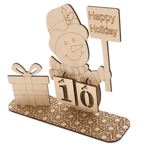 STOBAZA Holz Adventskalender Weihnachtsdekoration Tischkalender zum Einstellen DIY Holzkalender Langlebiger Countdown für Weihnachten für Freunde und Familie STOBAZA Holz Adventskalender Weihnachtsdekoration Tischkalender zum Einstellen DIY Holzkalender Langlebiger Countdown für Weihnachten für Freunde und Familie von STOBAZA