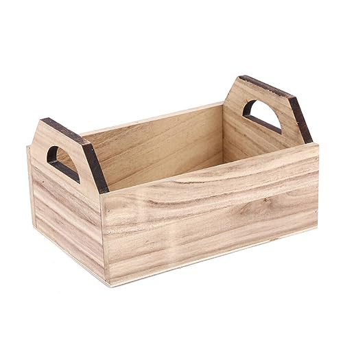 STOBAZA Holz Aufbewahrungsbox aus Massivem Holz Großer Desktop Organizer Vielseitige Sortierbox für Kosmetik und Haushaltsgegenstände Glatte Oberfläche Praktische Schreibtisch von STOBAZA
