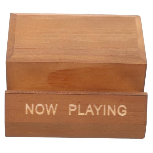 STOBAZA Holz Vinyl Schallplattenständer Robust Langlebig Vinyl Album Cover Halter Desktop Organizer Platzsparend für Musikliebhaber Braun von STOBAZA