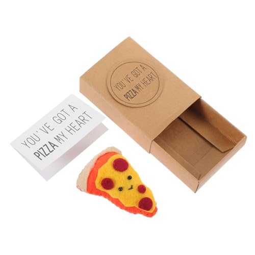 STOBAZA Kasten Freundschaftsgeschenkbox Pizza-freundschaftsgeschenk Pizzaspielzeug Mit Box Freundschaftsgeschenk Pizzaspielzeug Festivalgeschenk Weihnachtssocken Vlies Weihnachten von STOBAZA