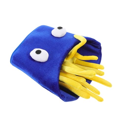 STOBAZA Lustiger French Fries Hut Verstellbar Samt Material Party Kostüm Zubehör für Erwachsene Jahre Blau Spaßiges Festival Streetstyle Accessoire von STOBAZA