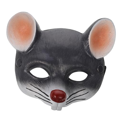 STOBAZA Maus Maske Karneval Halloween Masquerade Gesichtsmaske aus Leichtem PU Schaum für Erwachsene und Atmungsaktiv Langlebig Kreative Partyverkleidung in Tiefem von STOBAZA