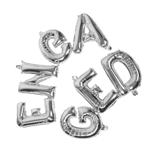 STOBAZA Metallische Silberballons Silber Foillballons Verlobungsfeier -Fotodekoration Hochzeitshintergrunddekorationen Heiratsantrag Dekorationen Romantische Luftballons Aluminiumfolie STOBAZA Metallische Silberballons Silber Foillballons Verlobungsfeier -Fotodekoration Hochzeitshintergrunddekorationen Heiratsantrag Dekorationen Romantische Luftballons Aluminiumfolie von STOBAZA