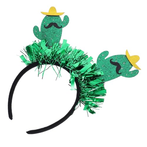 STOBAZA Mexikanisches Karneval Stirnband mit Elastischem für Damen Hawaii Party Kaktus Haaraccessoire Auffälliges Verstellbares Design für Geburtstage Hochzeiten und Mexikanische Feste von STOBAZA