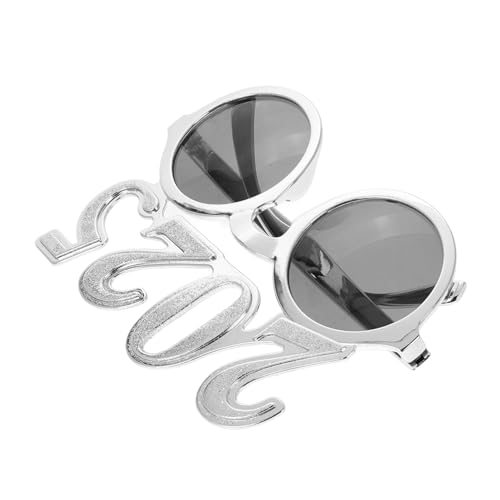 STOBAZA Neujahrsbrille Bunten Farben Lustige Foto Requisiten für Partys und Cosplay Dekorative und Auffällige Brille aus Robustem Pc Material für Unvergessliche Silvesterfeiern von STOBAZA