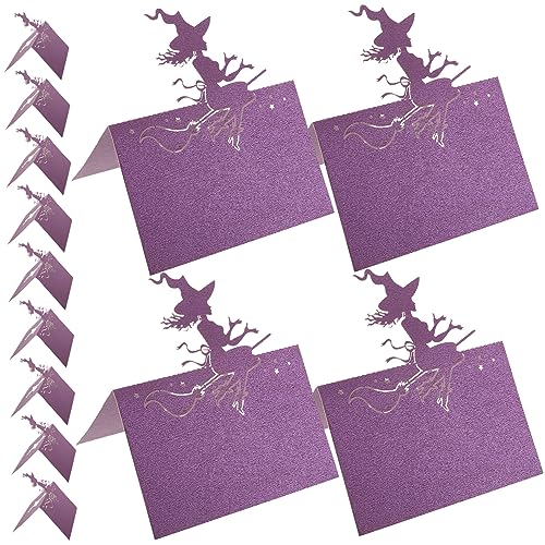 STOBAZA Niedliche Halloween-Dekoration, Hexenkarte, Namenskarten für Tischdekoration, Hochzeitsplatz STOBAZA Niedliche Halloween-Dekoration, Hexenkarte, Namenskarten für Tischdekoration, Hochzeitsplatz von STOBAZA