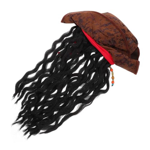 STOBAZA Piratenhut mit Stirnband Karneval Accessoire für Halloween Cosplay Piratenhut für Kostüm Party Vielseitig Einsetzbar als Foto Requisite und Verkleidung Zubehör von STOBAZA