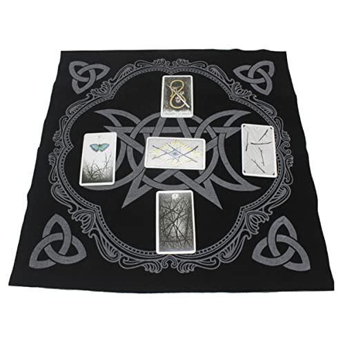 STOBAZA Professionelle Tarot Tischdecke aus Hochwertigem Lint Fünf Punkte Sternmuster für Tarot Lesungen und Brettspiele Tragbar für und Außenbereich von STOBAZA