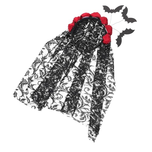 STOBAZA Rosenblüten-fledermaus-stirnband Für Damen, Fledermaus-haarband, Niedliches Kopfstück, Tag Der Toten-haarband STOBAZA Rosenblüten-fledermaus-stirnband Für Damen, Fledermaus-haarband, Niedliches Kopfstück, Tag Der Toten-haarband von STOBAZA