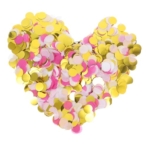 STOBAZA Runde Metallic Konfetti für Luftballons Papier Rosé pro Packung für Hochzeiten Geburtstagsfeiern und Festliche Dekorationen von STOBAZA