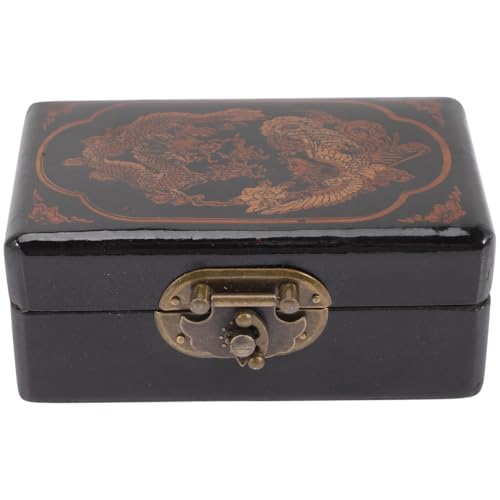 STOBAZA Schmuckschatulle aus Holz: Multifunktionale Schatzkiste mit Schloss - Drachen und Phönix Muster Antike Aufbewahrungsbox für Ohrringen Ringen Halsketten Armbändern STOBAZA Schmuckschatulle aus Holz: Multifunktionale Schatzkiste mit Schloss - Drachen und Phönix Muster Antike Aufbewahrungsbox für Ohrringen Ringen Halsketten Armbändern von STOBAZA
