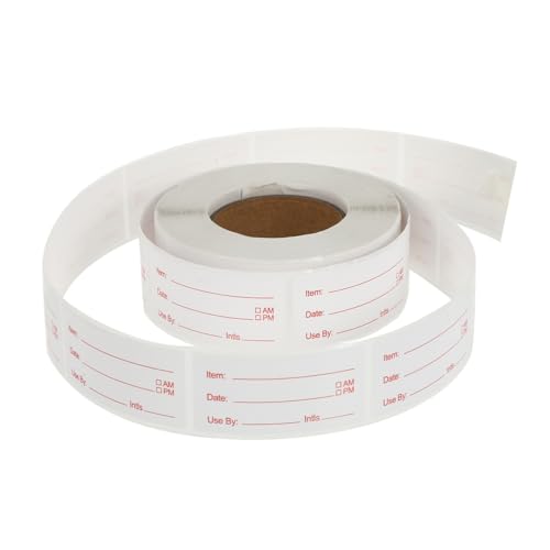 STOBAZA Selbstklebende Lebensmittelaufbewahrungsetiketten Rot Küchen Gefrieretiketten für Datum Inhaltsangabe Abziehbar und Sicher für Vorratsbehälter Kühlschrank und Einfrieren STOBAZA Selbstklebende Lebensmittelaufbewahrungsetiketten Rot Küchen Gefrieretiketten für Datum Inhaltsangabe Abziehbar und Sicher für Vorratsbehälter Kühlschrank und Einfrieren von STOBAZA