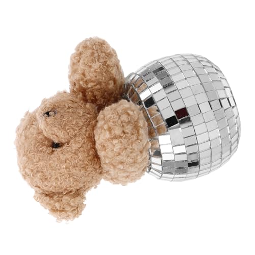STOBAZA Spiegelnde Disco Bär Deko Glasfigur mit Reflektierender Oberfläche Plüsch Ornament für Tischdeko Modernes Wohnaccessoire für Party Schreibtisch und STOBAZA Spiegelnde Disco Bär Deko Glasfigur mit Reflektierender Oberfläche Plüsch Ornament für Tischdeko Modernes Wohnaccessoire für Party Schreibtisch und von STOBAZA