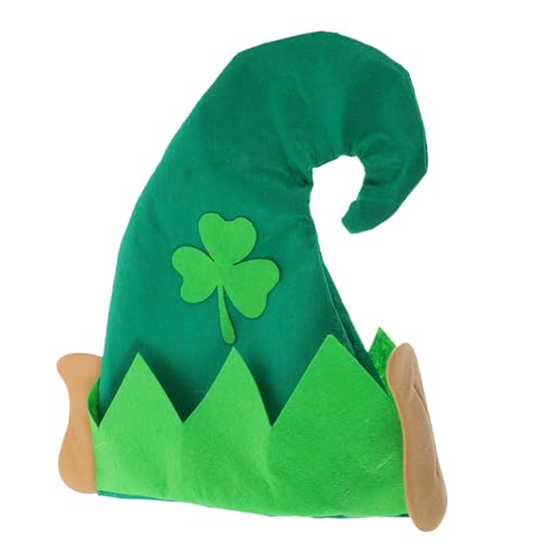 STOBAZA St. Patricks Day Kobold-Elfen-Partyhut Grünes Kleeblatt Irisches Elfen-Kobold-Kostüm Kopfbedeckung Für St. Patrick's Day. Patricks Day Rave-Konzert Zum Geburtstag von STOBAZA