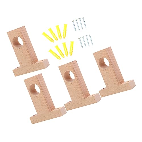 STOBAZA Stabile Unbehandelte Vorhanghalterung 4er-pack Halterungen Für Gardinenstangen Aus Holz STOBAZA Stabile Unbehandelte Vorhanghalterung 4er-pack Halterungen Für Gardinenstangen Aus Holz von STOBAZA