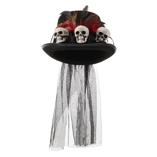 STOBAZA Steampunk Hut aus Filz mit Vorhang Halloween Kopfbedeckung Unisex für Party Cosplay Bühnenauftritt Langlebig Formstabil für Damen und Herren STOBAZA Steampunk Hut aus Filz mit Vorhang Halloween Kopfbedeckung Unisex für Party Cosplay Bühnenauftritt Langlebig Formstabil für Damen und Herren von STOBAZA