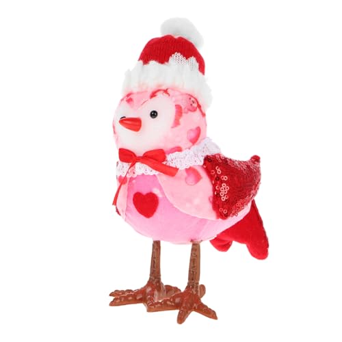 STOBAZA Süßes Vogelornament für Valentinstag Runde Hut Vogelfigur Tischdeko für Partys Leicht zu Reinigen zum Verschenken und Vielseitig Einsetzbar für Feierlichkeiten STOBAZA Süßes Vogelornament für Valentinstag Runde Hut Vogelfigur Tischdeko für Partys Leicht zu Reinigen zum Verschenken und Vielseitig Einsetzbar für Feierlichkeiten von STOBAZA