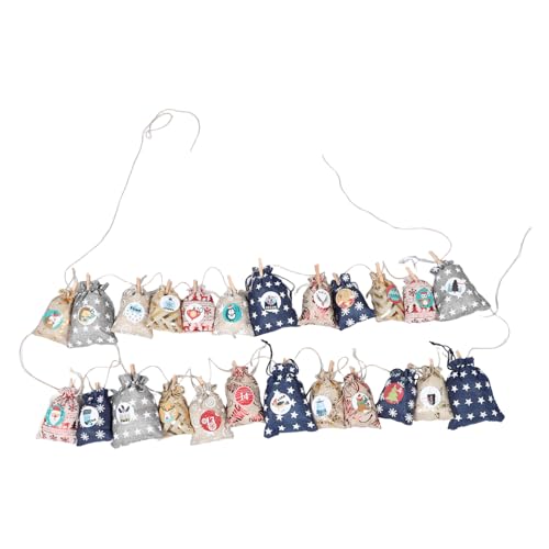 STOBAZA Teiliges Weihnachts-adventskalender Nummerierten Jutesäckchen mit Zugband Wiederverwendbare DIY Countdown Taschen für Festliche Dekorationen zum Aufhängen Am Weihnachtsbaum STOBAZA Teiliges Weihnachts-adventskalender Nummerierten Jutesäckchen mit Zugband Wiederverwendbare DIY Countdown Taschen für Festliche Dekorationen zum Aufhängen Am Weihnachtsbaum von STOBAZA