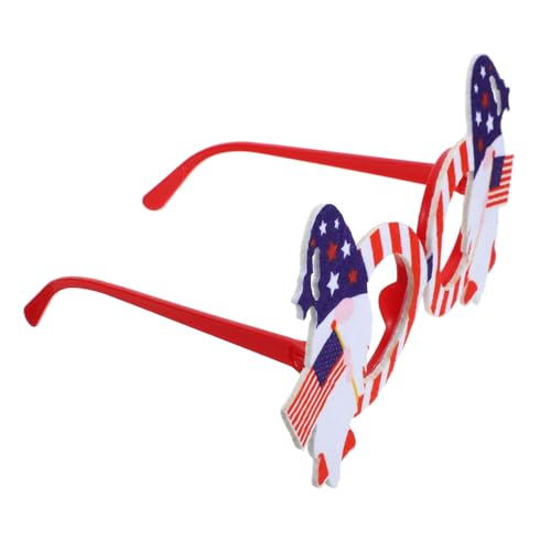 STOBAZA Unisex Independence Day Partybrille aus Kunststoff Patriotisches Design Einstellbare Einheitsgröße Stilvolles Partyzubehör für Of July Feier und Foto Accessoire von STOBAZA