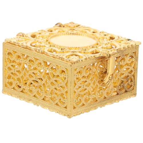 STOBAZA Vintage Schmuckkästchen aus Metall Kleine Rosarische Perlen Aufbewahrungsbox Dekorative Geschenkbox mit Hoher Verschleißfestigkeit als Schmuckschatulle für Damen und Vielseitiger von STOBAZA