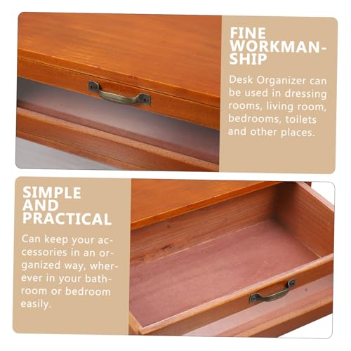 STOBAZA Vintage Schubladenbox aus Massivem Holz Multifunktionaler Tischorganizer für Büro und Kosmetik Natürliche Aufbewahrungsschublade für Schreibtisch Schminktisch und Wohnräume STOBAZA Vintage Schubladenbox aus Massivem Holz Multifunktionaler Tischorganizer für Büro und Kosmetik Natürliche Aufbewahrungsschublade für Schreibtisch Schminktisch und Wohnräume von STOBAZA
