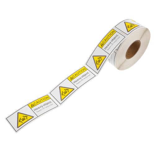 STOBAZA Warnetiketten Schweres Selbstklebend Rolle Hochklebende Versandaufkleber für Lager Versand und Transport Auffällige Team Lift Warnaufkleber von STOBAZA